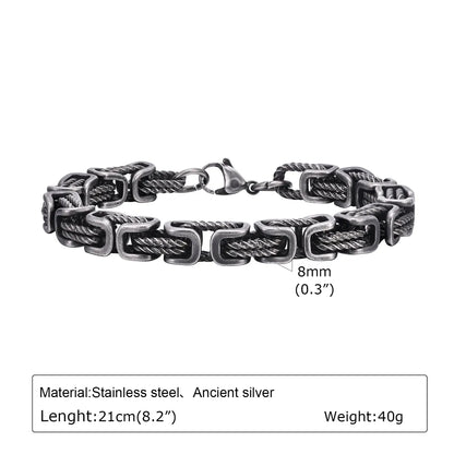 Simple Style Geometric 201 Stainless Steel Men'S Bracelets