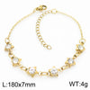 Simple Style Geometric 304 Stainless Steel 18K Gold Plated Bracelets In Bulk