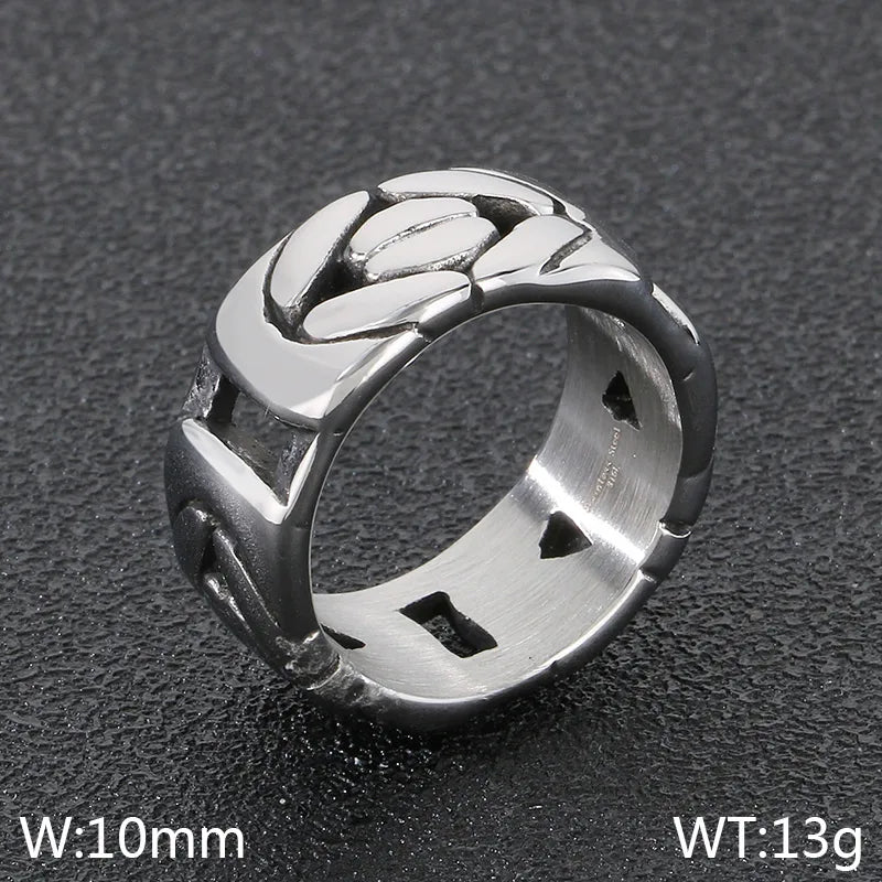 Simple Style Geometric 304 Stainless Steel 18K Gold Plated Men'S Rings