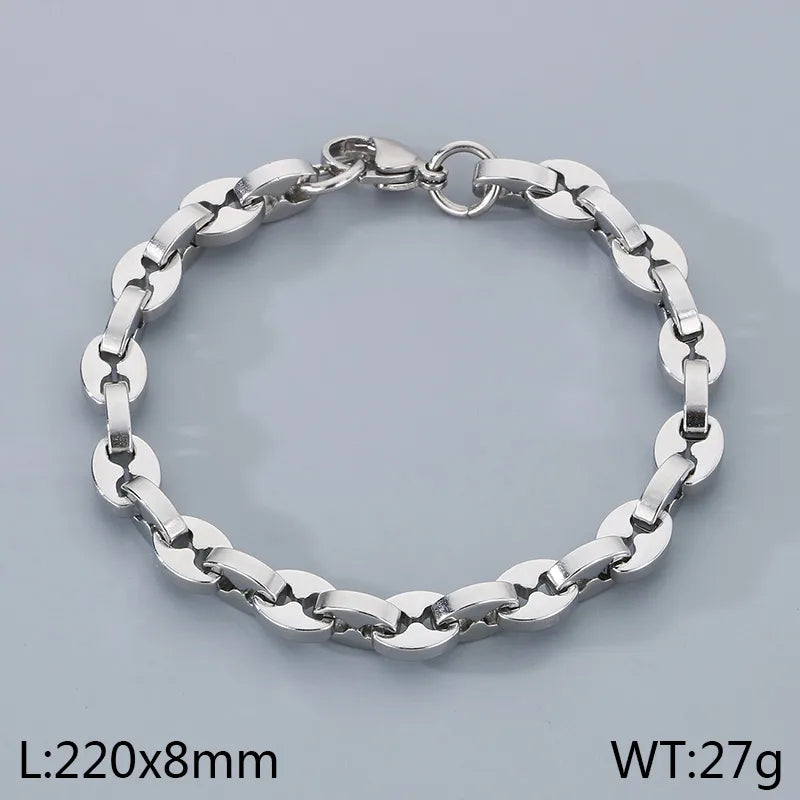 Simple Style Geometric 304 Stainless Steel Bracelets In Bulk