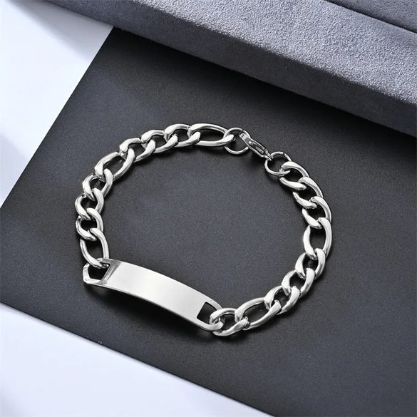 Simple Style Geometric 304 Stainless Steel Plating Unisex Bracelets Men Chain Bracelets