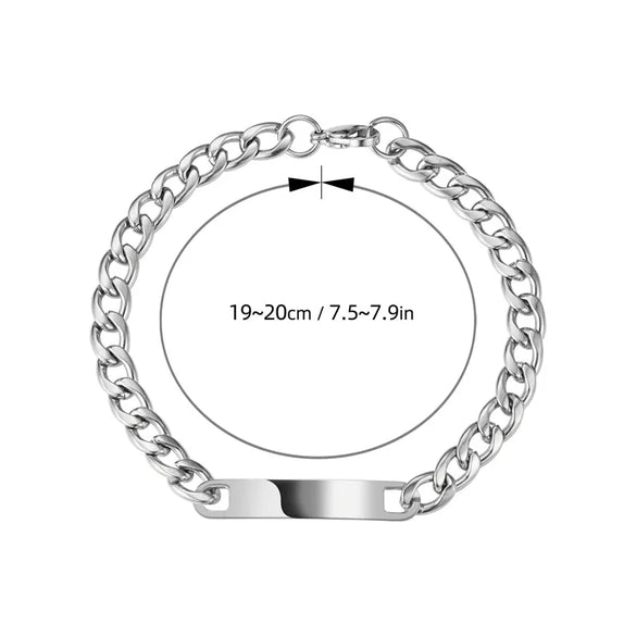 Simple Style Geometric 304 Stainless Steel Plating Unisex Bracelets Men Chain Bracelets