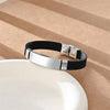 Simple Style Geometric 304 Stainless Steel Pu Leather Unisex Wristband Men Cord & Leather Bracelets