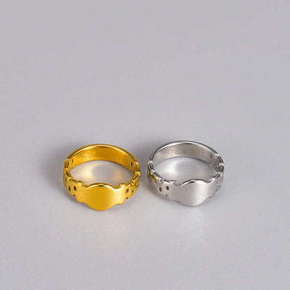 Simple Style Geometric 304 Stainless Steel Titanium Steel 18K Gold Plated Rings In Bulk