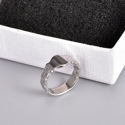 Simple Style Geometric 304 Stainless Steel Titanium Steel 18K Gold Plated Rings In Bulk