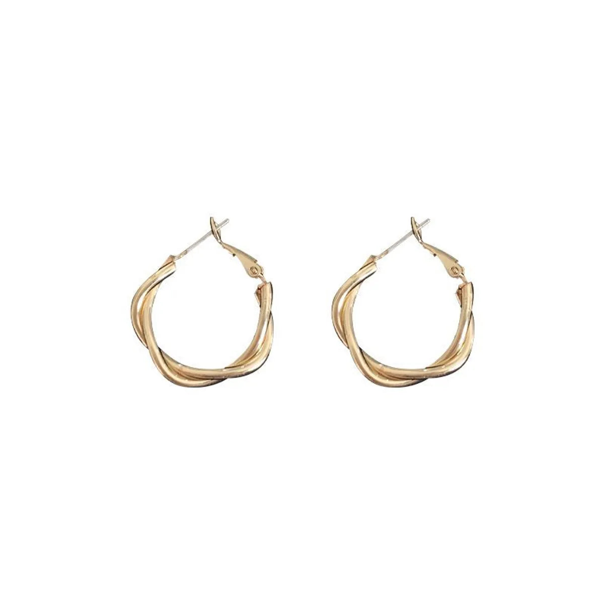 Simple Style Geometric Alloy Gold Plated Women's Earrings 1 Pair