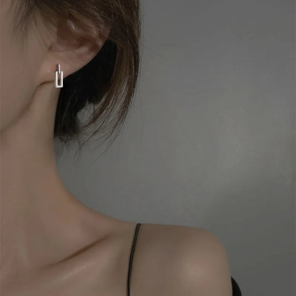 Simple Style Geometric Alloy Metal No Inlaid Ear Studs