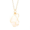 Simple Style Geometric Alloy Natural Stone Knitting Pendant Necklace