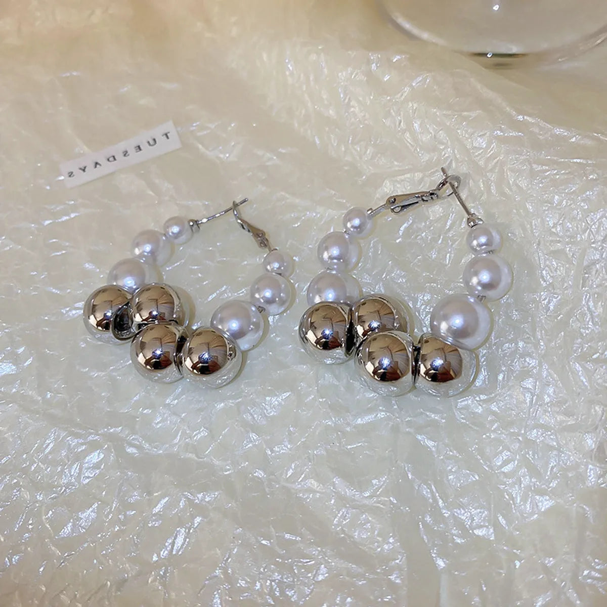 1 Pair Simple Style Geometric Pearl Alloy Earrings