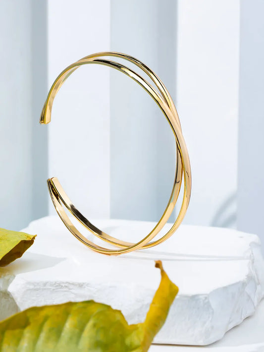 Simple Style Geometric Alloy Plating Gold Plated Silver Plated Women'S Cuff Bracelets