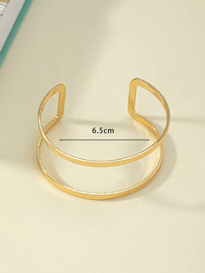 Simple Style Geometric Alloy Plating Gold Plated Women's Bangle