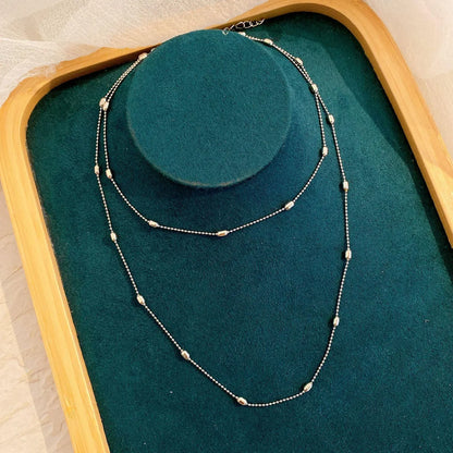 Simple Style Geometric Alloy Plating Women's Double Layer Necklaces