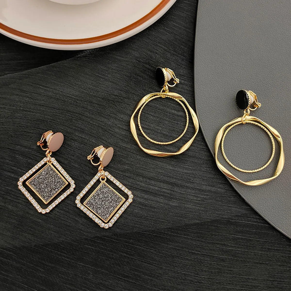 Simple Style Geometric Alloy Plating Women's Ear Studs