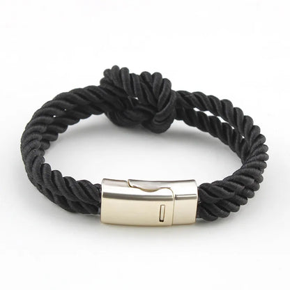 Simple Style Geometric Alloy Polyester Men'S Bracelets