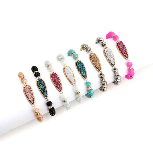 Simple Style Geometric Alloy Resin Copper Plating Women'S Bracelets