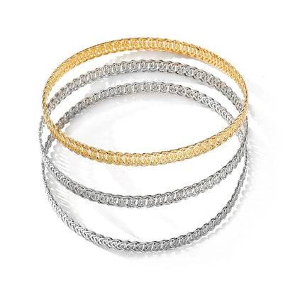 Simple Style Geometric Alloy Wholesale Bangle