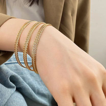 Simple Style Geometric Alloy Wholesale Bangle