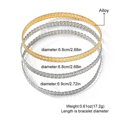 Simple Style Geometric Alloy Wholesale Bangle