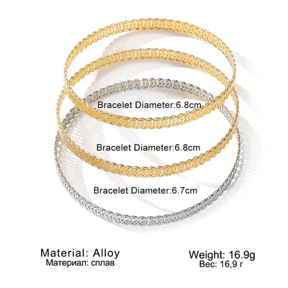 Simple Style Geometric Alloy Wholesale Bangle