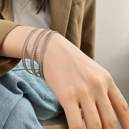 Simple Style Geometric Alloy Wholesale Bangle