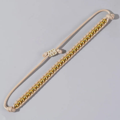 Simple Style Geometric Alloy Wholesale Drawstring Bracelets