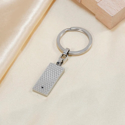 Simple Style Geometric Anchor Rectangle 304 Stainless Steel Keychain