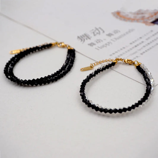 Simple Style Geometric Artificial Crystal Beaded Women's Bracelets