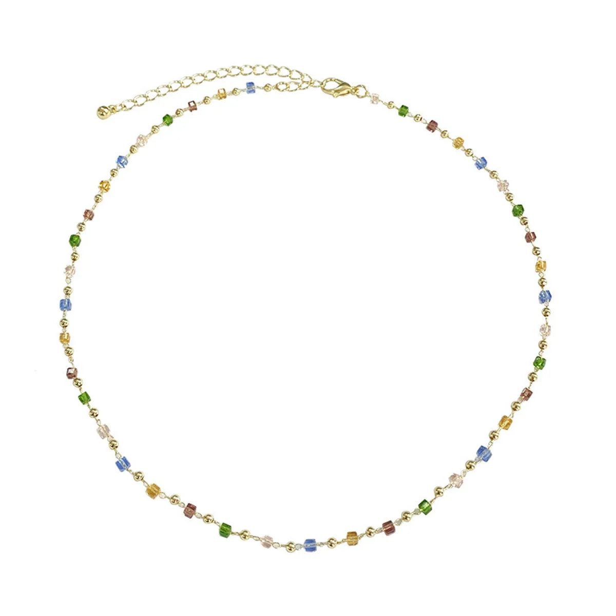 Simple Style Geometric Arylic Alloy Beaded Women's Necklace