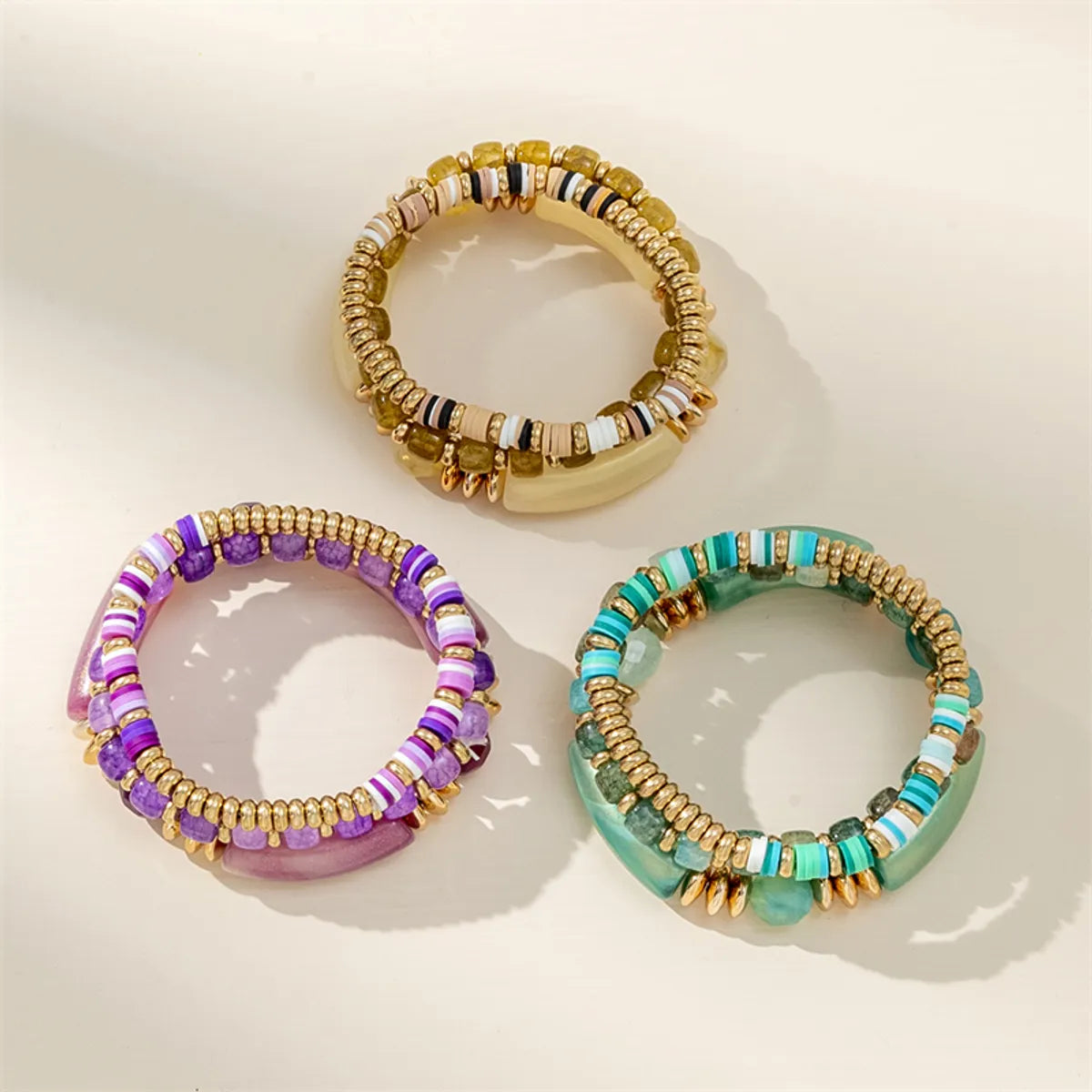 Simple Style Geometric Arylic Beaded Women's Bracelets