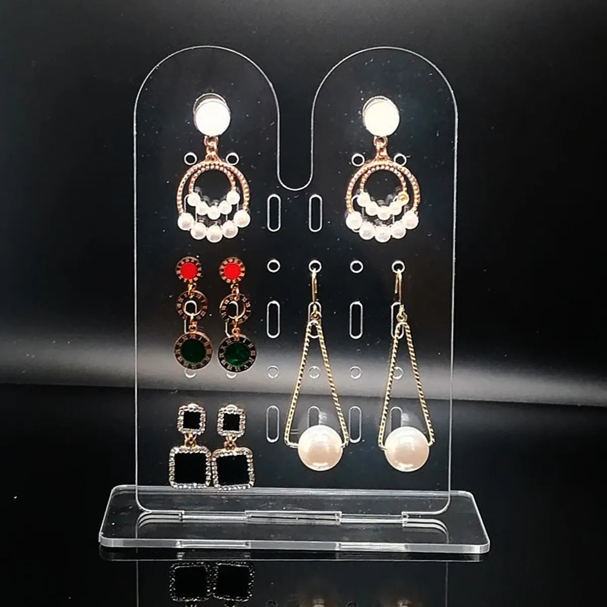 Simple Style Geometric Arylic Hollow Out Jewelry Display