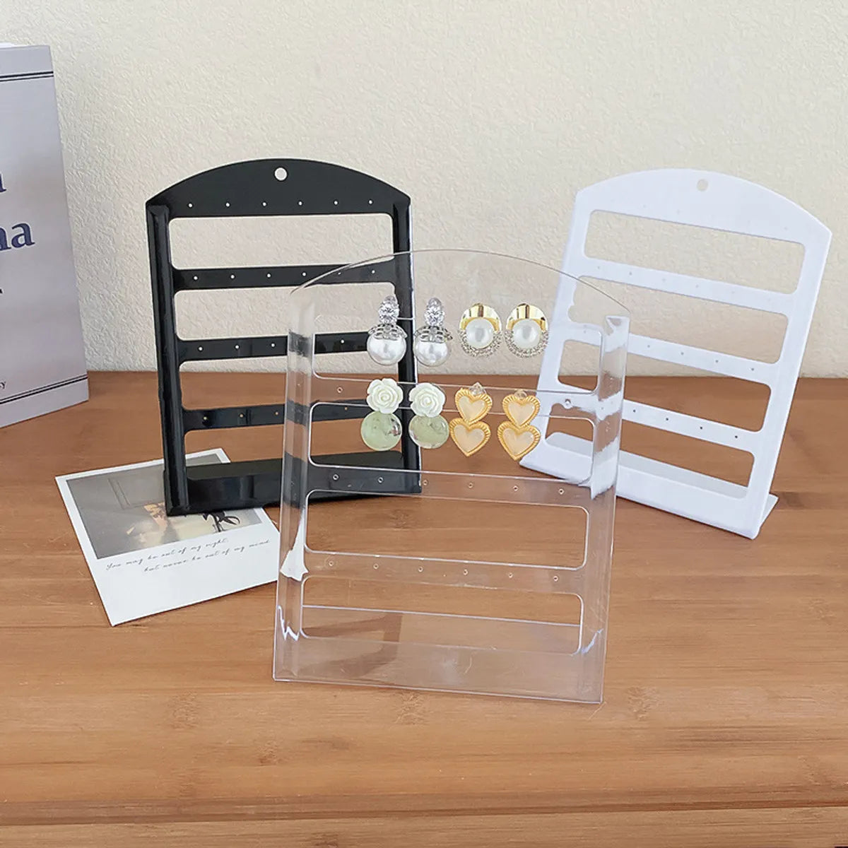 Simple Style Geometric Arylic Jewelry Rack