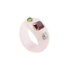 Simple Style Geometric Arylic Resin Inlay Rhinestones Women'S Rings