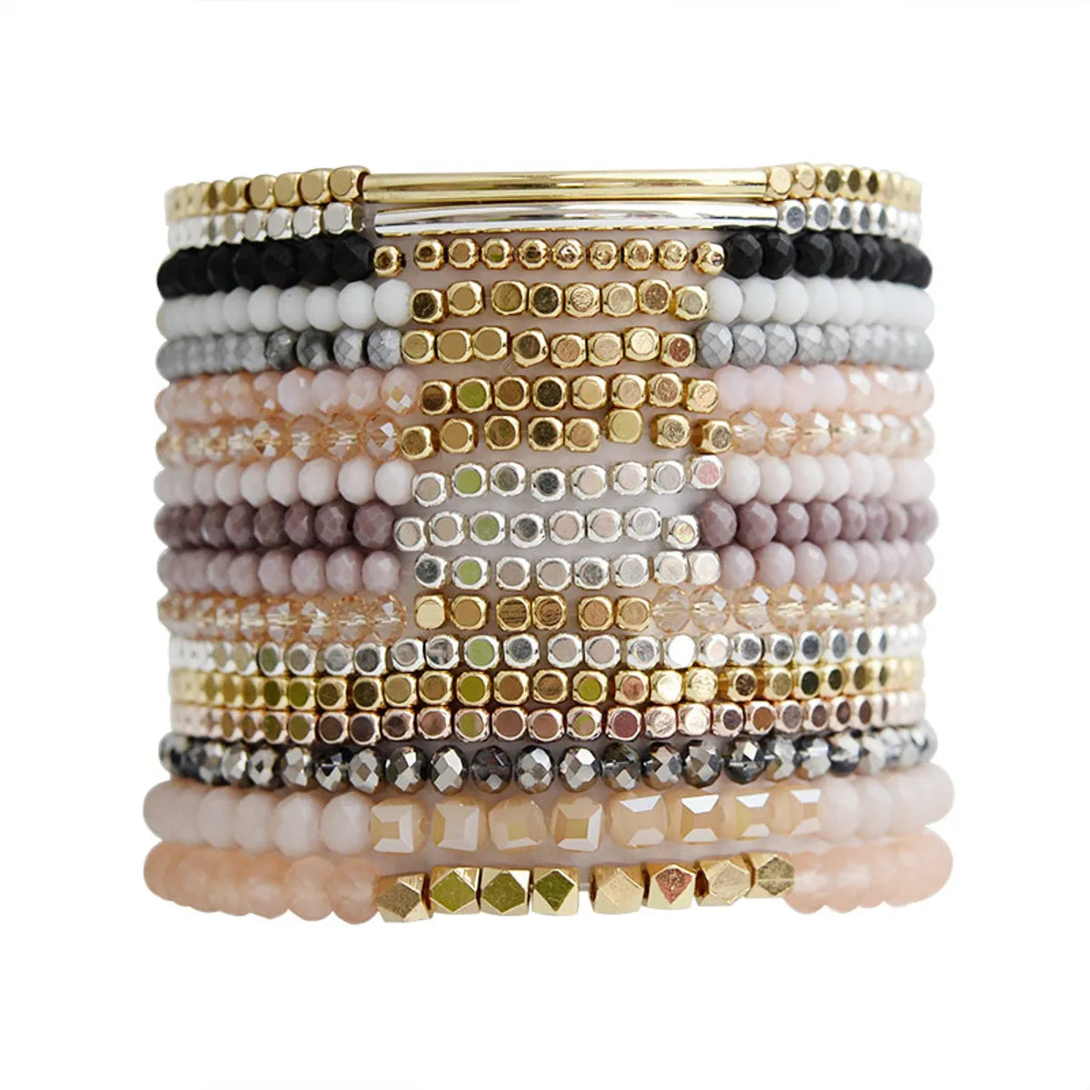 Simple Style Geometric Beaded Crystal Bracelets