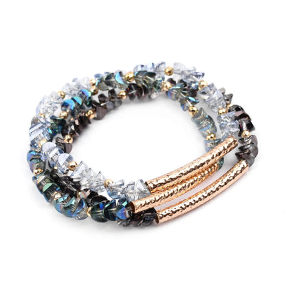 Simple Style Geometric Beaded Crystal Bracelets 1 Piece