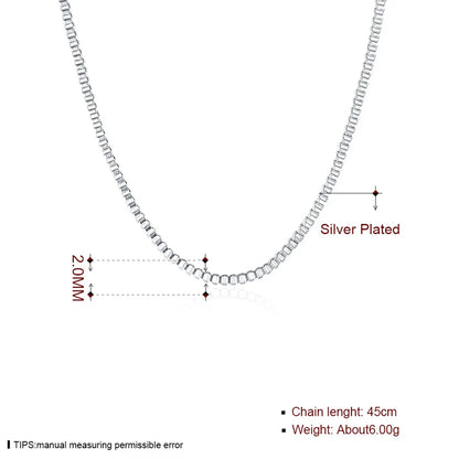 Simple Style Geometric Cooperized Silver Plating Necklace 1 Piece