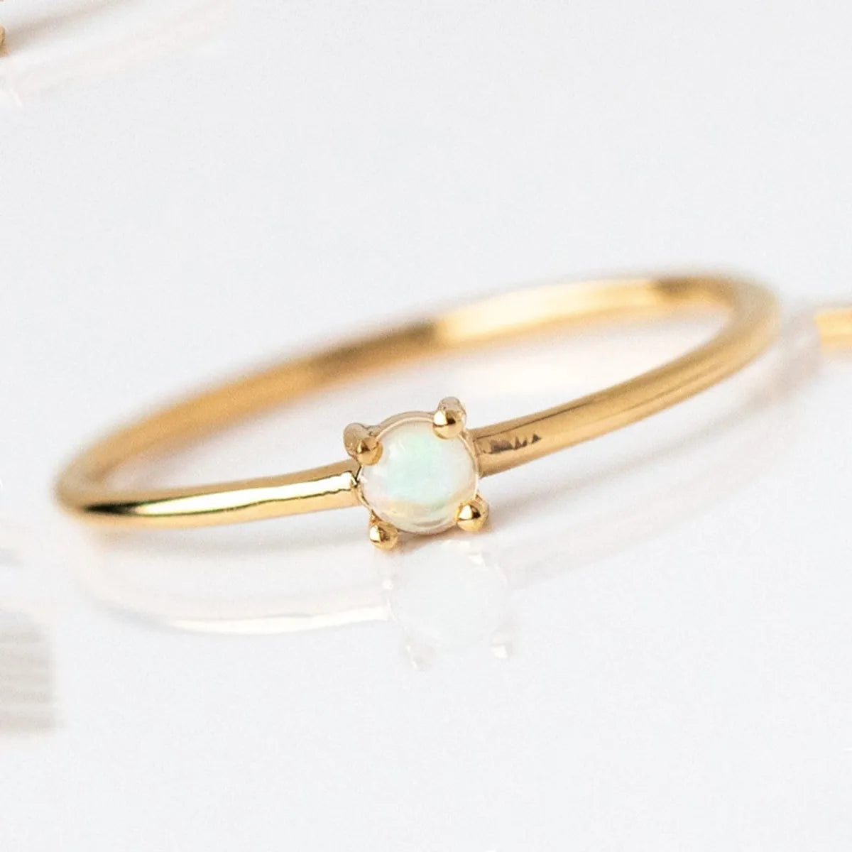 Simple Style Geometric Copper Gold Plated Artificial Pearls Rings