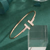 Simple Style Geometric Copper Inlay Zircon 18K Gold Plated Rose Gold Plated White Gold Plated Women'S Bangle