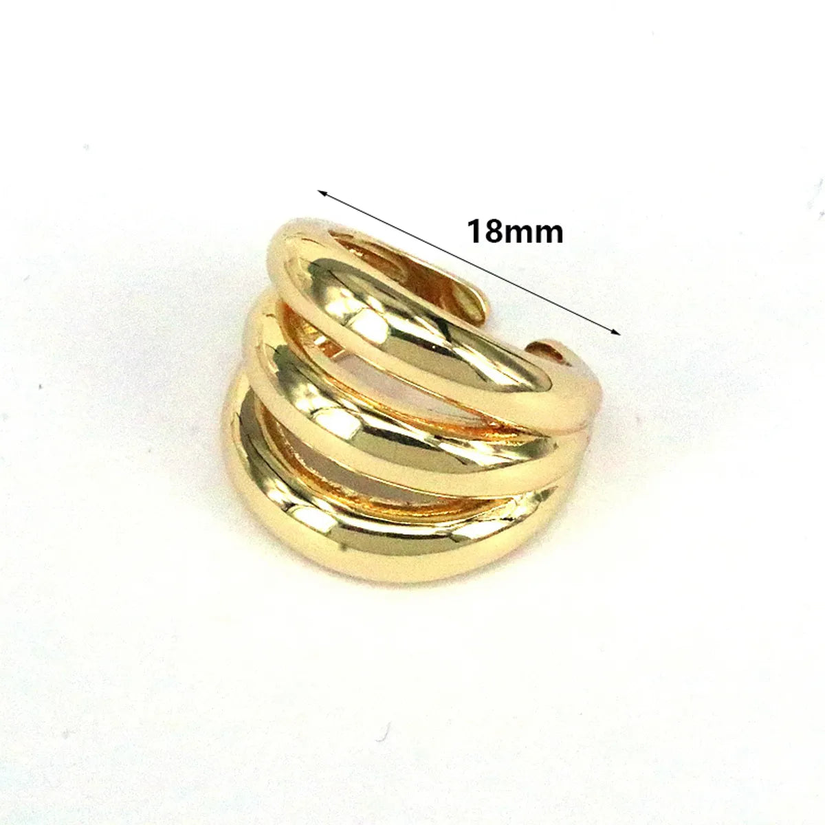 Simple Style Geometric Copper Plating Gold Plated Open Rings