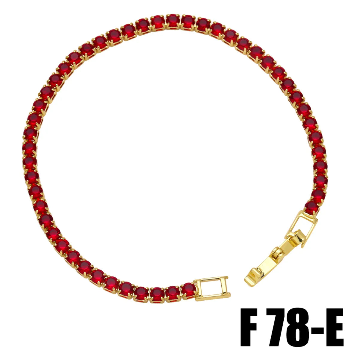 Simple Style Geometric Copper 18k Gold Plated Zircon Bracelets In Bulk