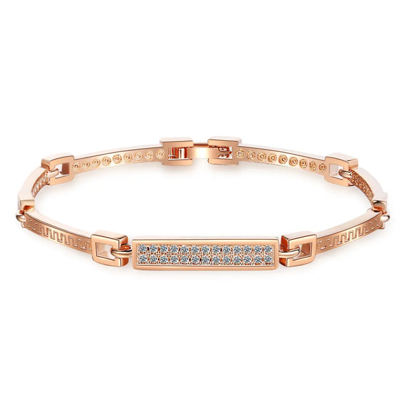 Simple Style Geometric Copper Rhinestones Bracelets