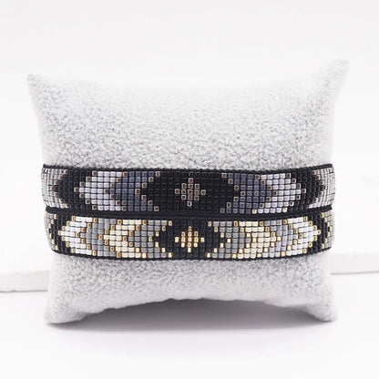 Simple Style Geometric Glass Knitting Unisex Bracelets