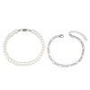 Simple Style Geometric Imitation Pearl Alloy Wholesale Bracelets