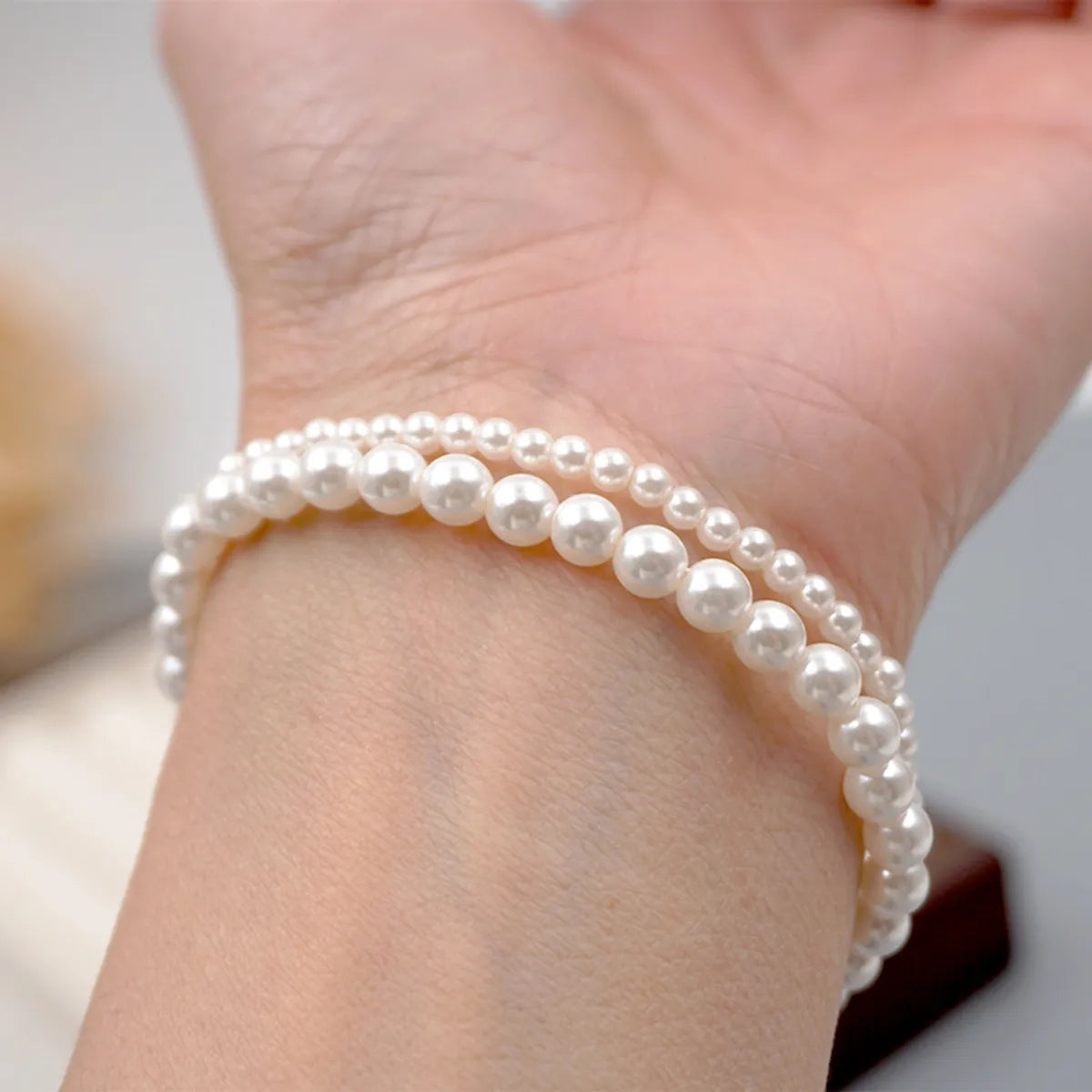 Simple Style Geometric Imitation Pearl Women's Bracelets