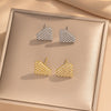 Simple Style Geometric Love Zirconium Diamond Earrings Copper Titanium Steel Vacuum Plated For Women
