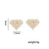 Simple Style Geometric Love Zirconium Diamond Earrings Copper Titanium Steel Vacuum Plated For Women