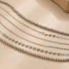 Simple Style Geometric Metal Layered Tassel Waist Chain