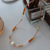 Simple Style Geometric Natural Stone Tiger Eye Pendant Necklace In Bulk