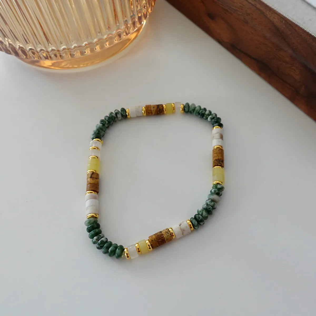 Simple Style Geometric Natural Stone Tiger Eye Pendant Necklace In Bulk