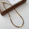 Simple Style Geometric Natural Stone Tiger Eye Pendant Necklace In Bulk