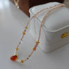 Simple Style Geometric Natural Stone Tiger Eye Pendant Necklace In Bulk